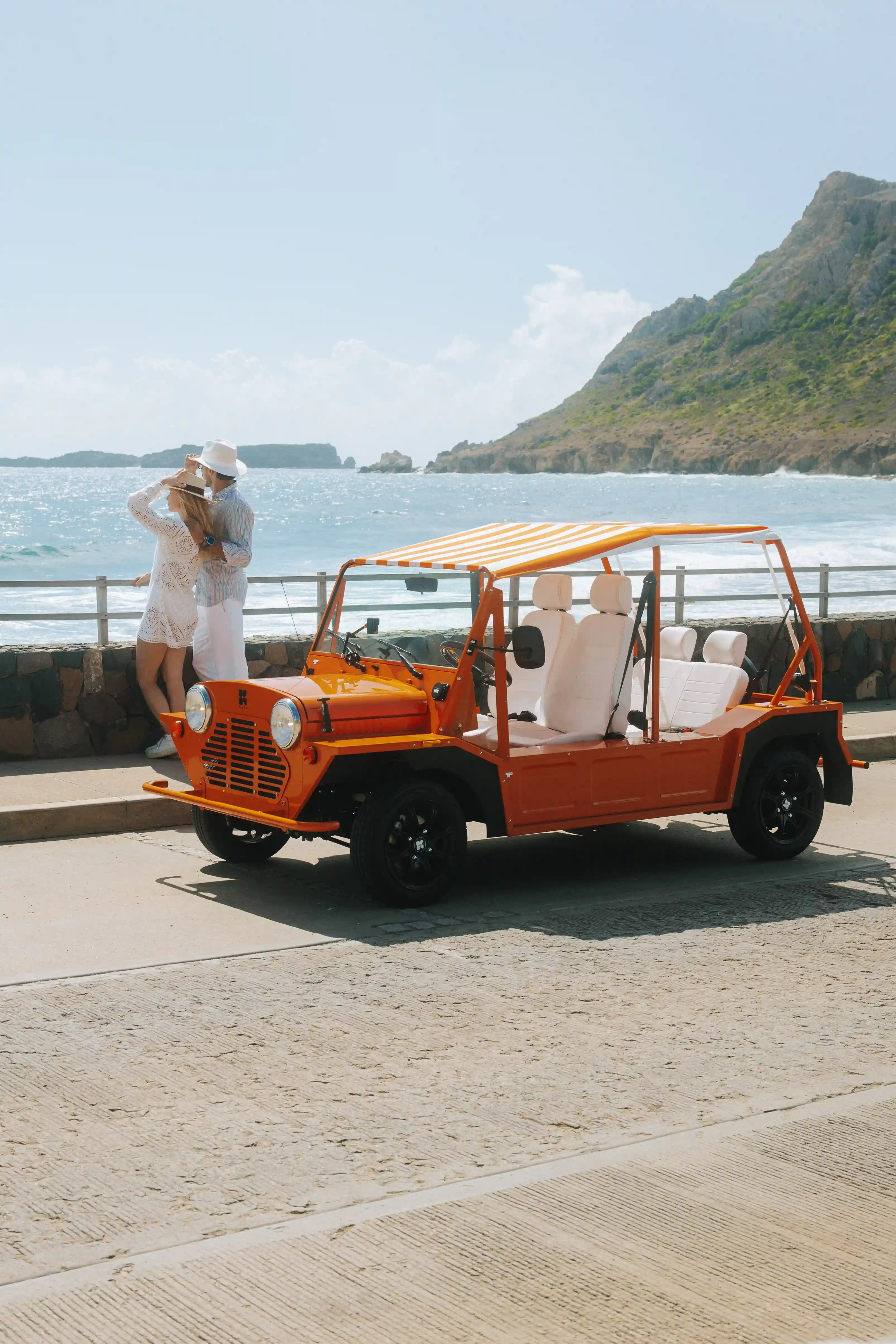Kate Islander Mini Moke voiture de plage  : batterie LFP longue durée