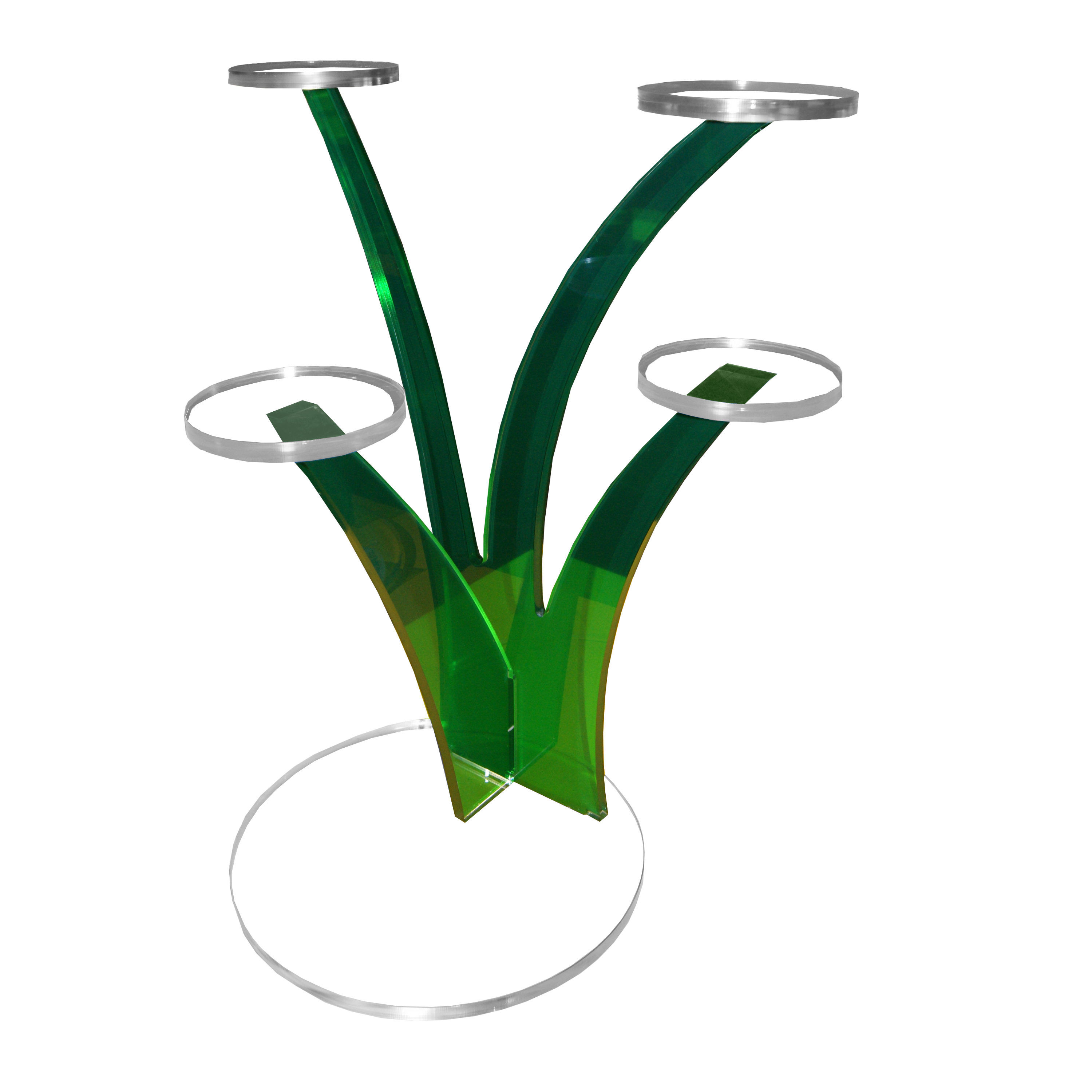 Présentoir pour pâtisseries en PMMA usiné collé