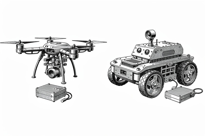 Drone and warehouse robot battery pack design comparison