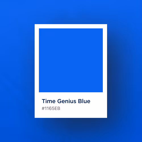 Time Genius blue brand color.