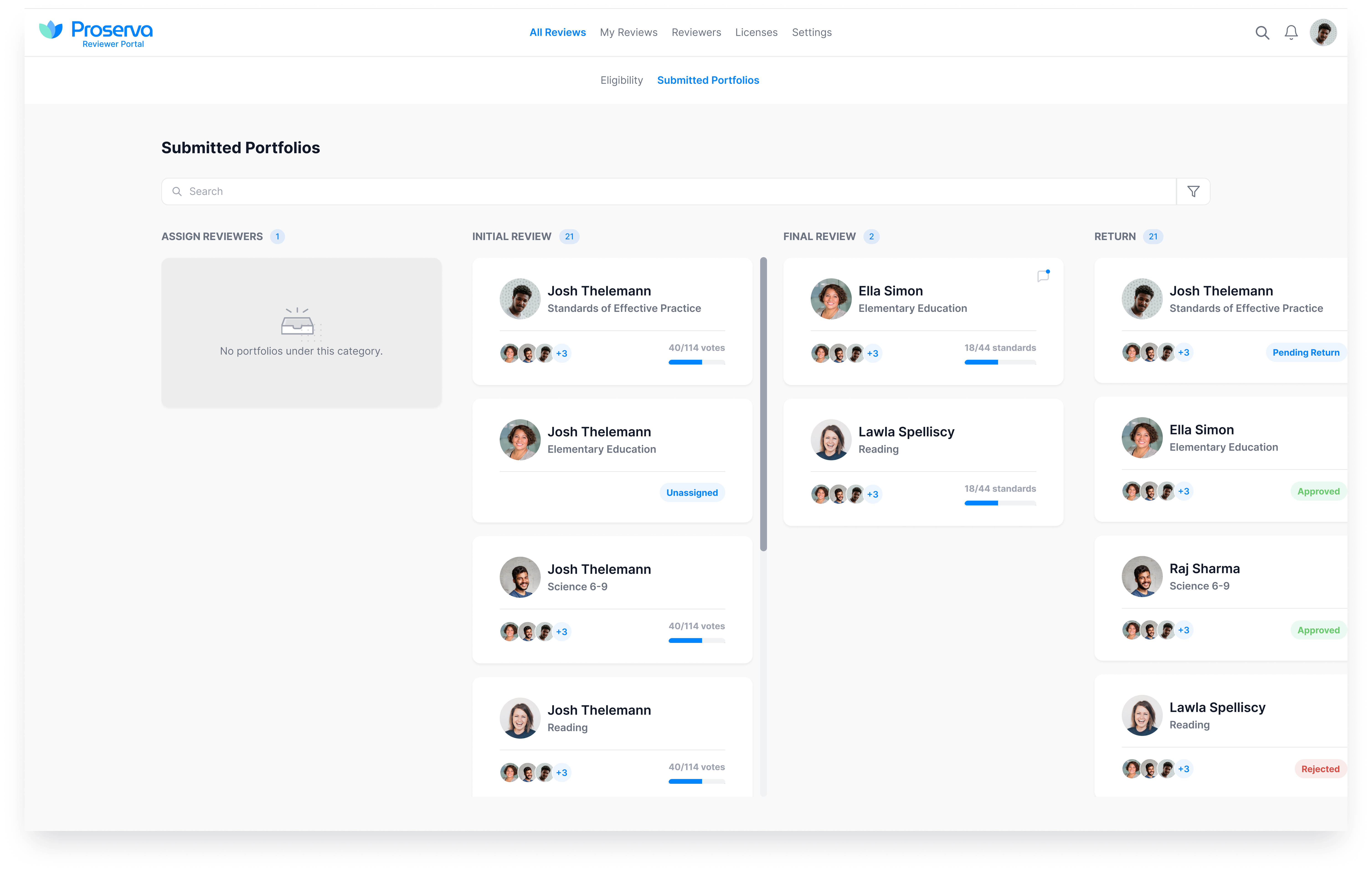 Dashboard mockup