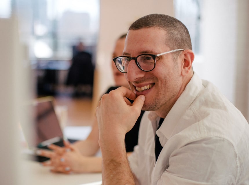 image of man smiling in office