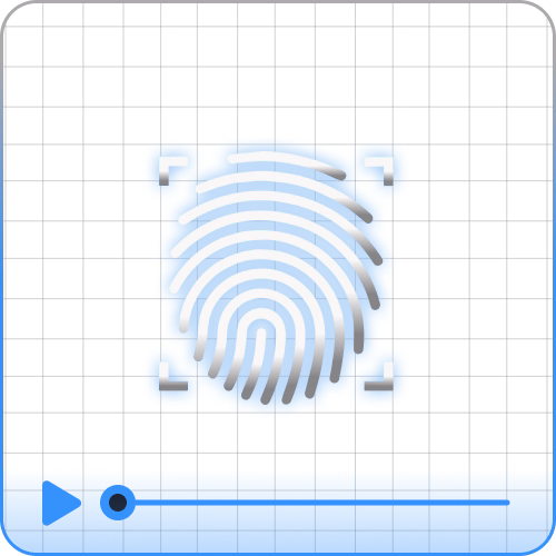 A fingerprint icon styled in the distinctive ThorneLabs glow, representing unique creative identity.