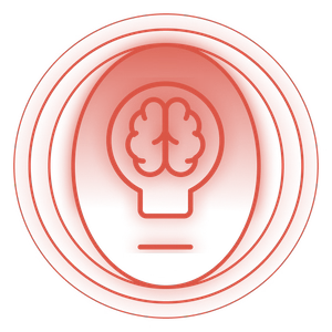 A circular red ThorneLabs emblem featuring a stylized lightbulb, symbolizing innovation and creative systems