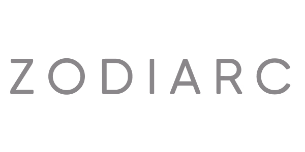 The Zodiarc logo in minimalist grey typography, reflecting the artist-driven label ecosystem of ThorneLabs.