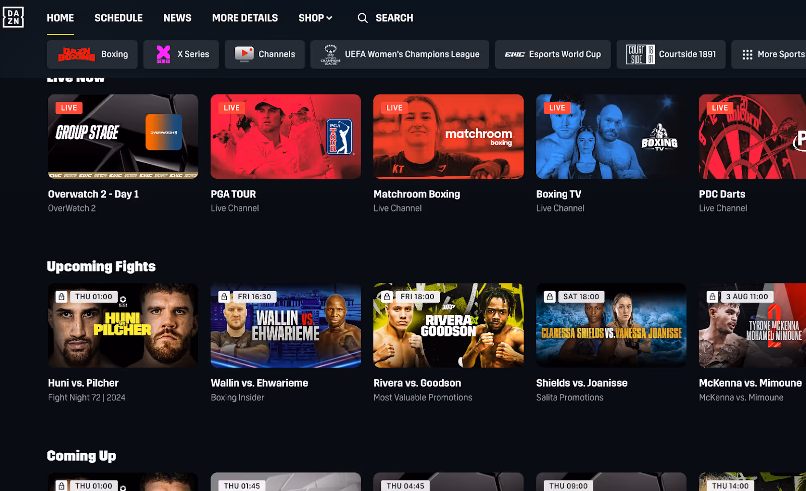 DAZN Website