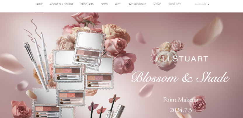 Cosmetic Brand Jill Stuart's website