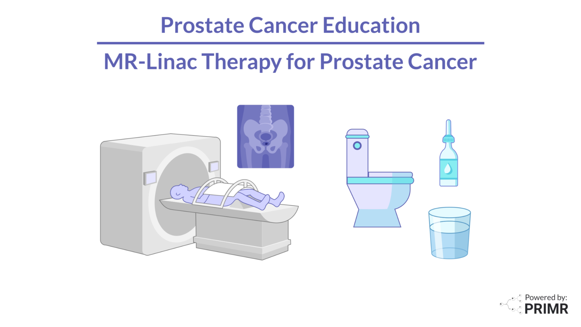 Patient receiving MR-Linac radiation therapy with daily MRI guidance for prostate cancer treatment