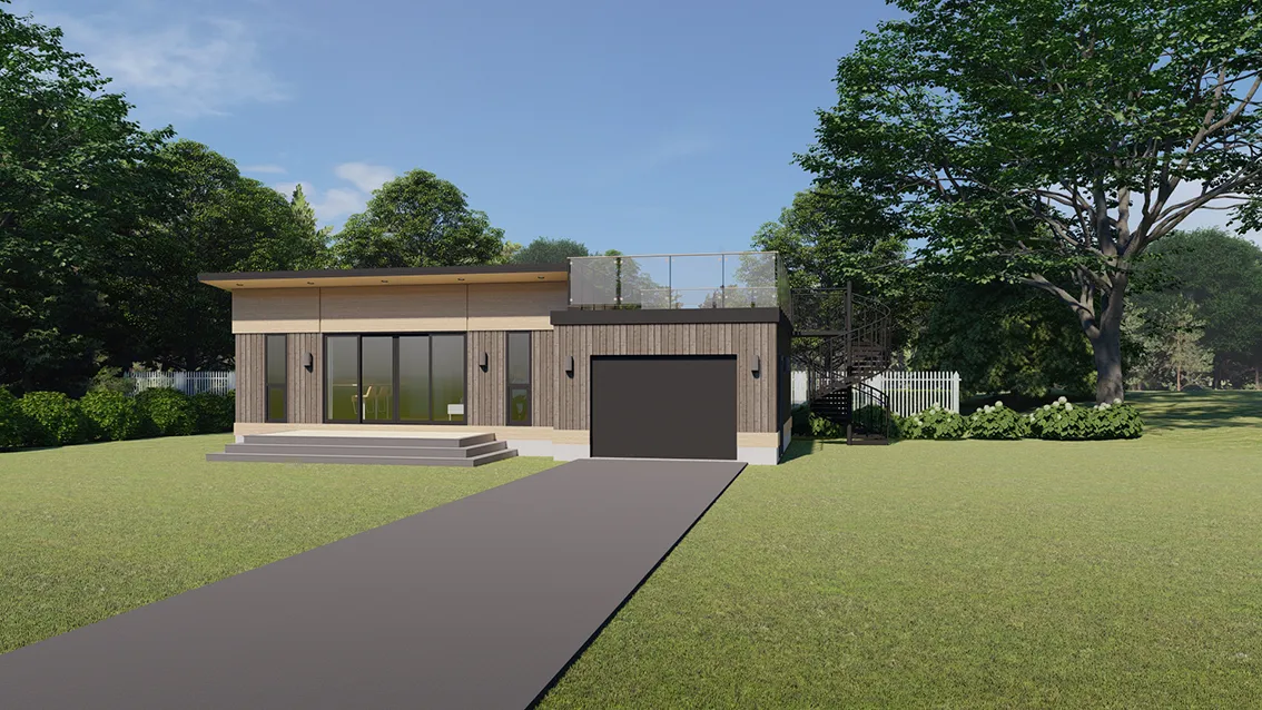 The Stanford Prefabricated Home from Flexobuild