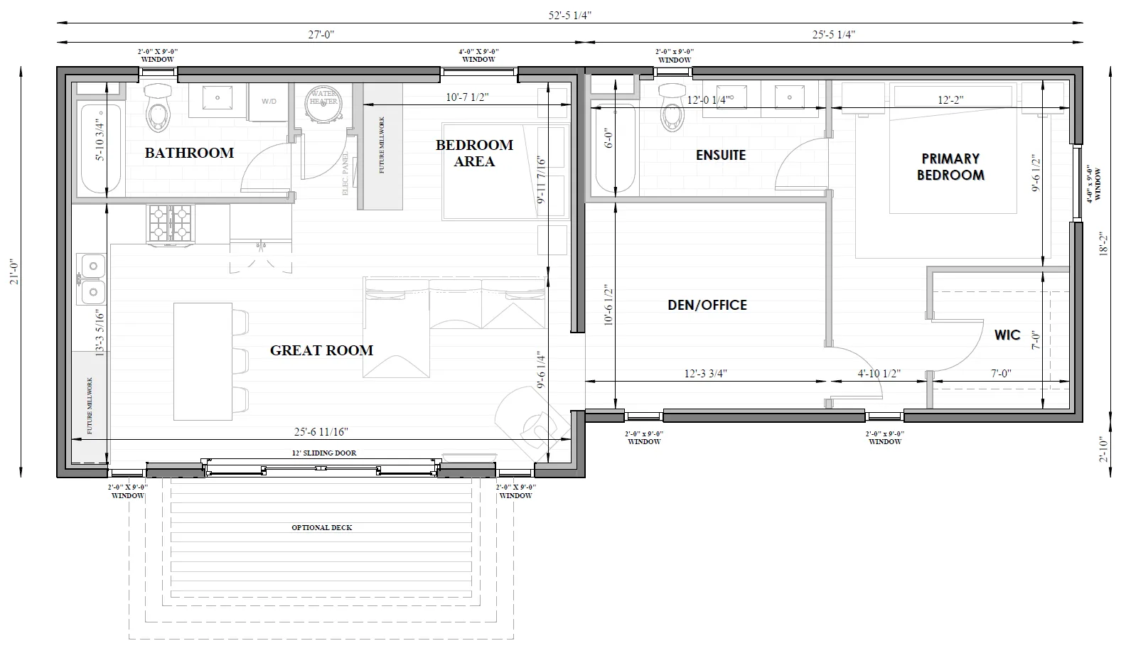 The Cambridge + 2 Bed + Den Garage  Right Floorplan