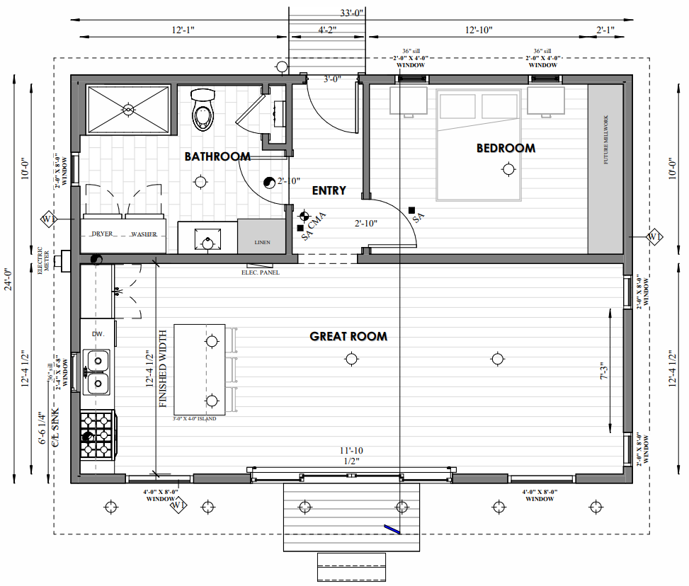 Stanford with garage floorplan
