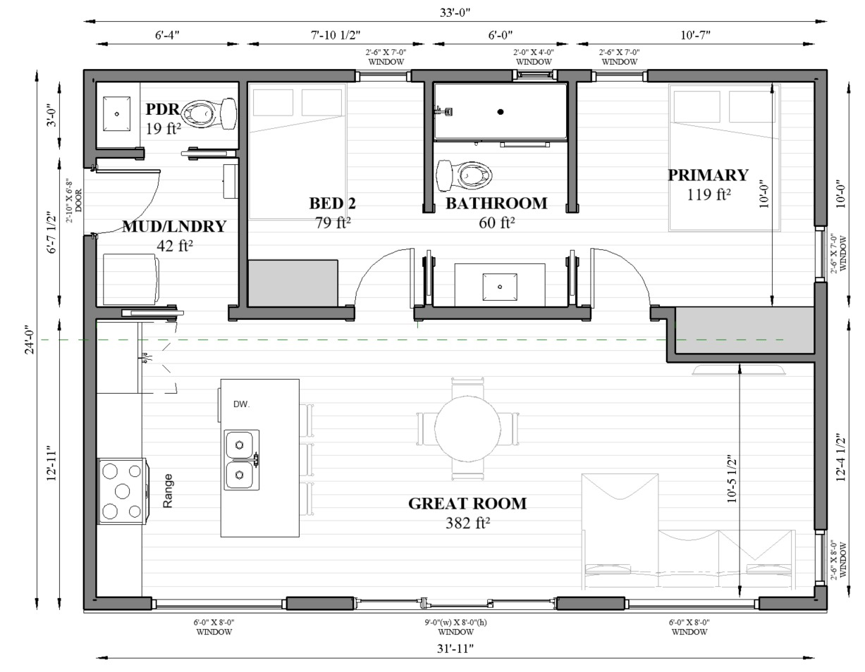 Stanford with garage floorplan
