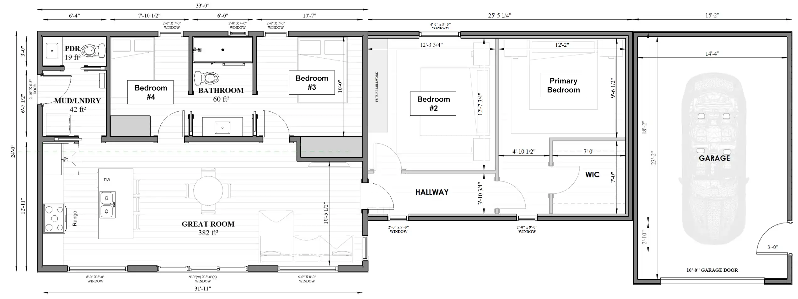 The Cambridge Plus 4 Bed Garage