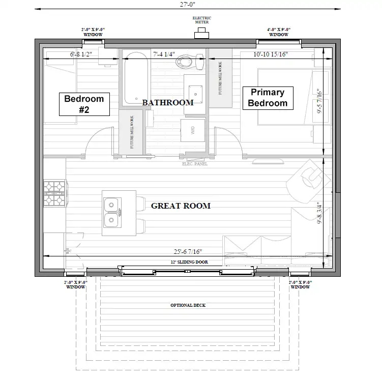 Stanford Two Bedroom Floorplan