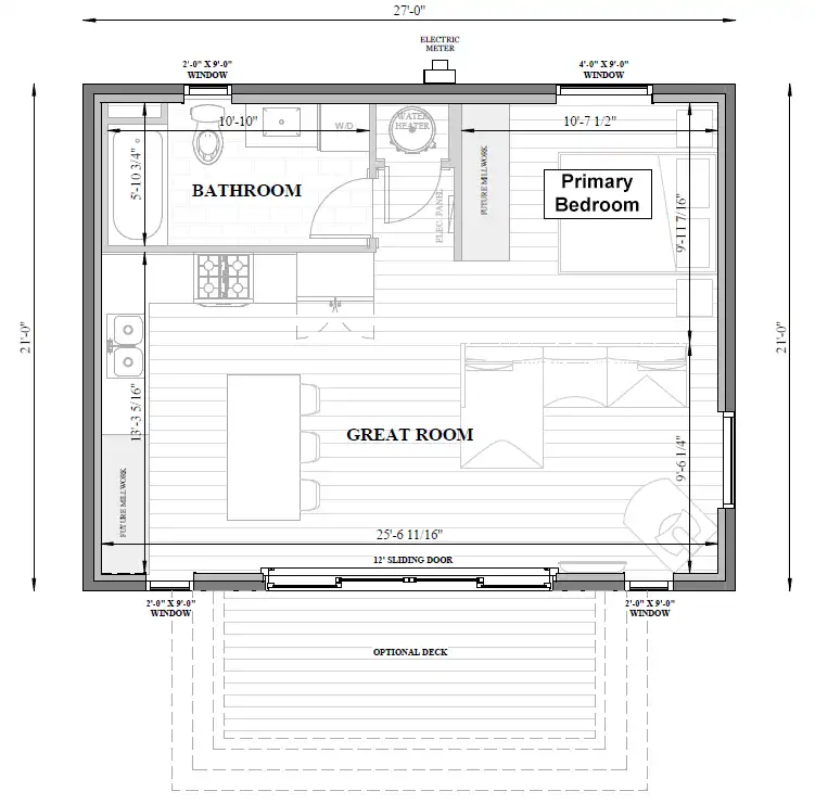 Stanford One Bedroom Floorplan