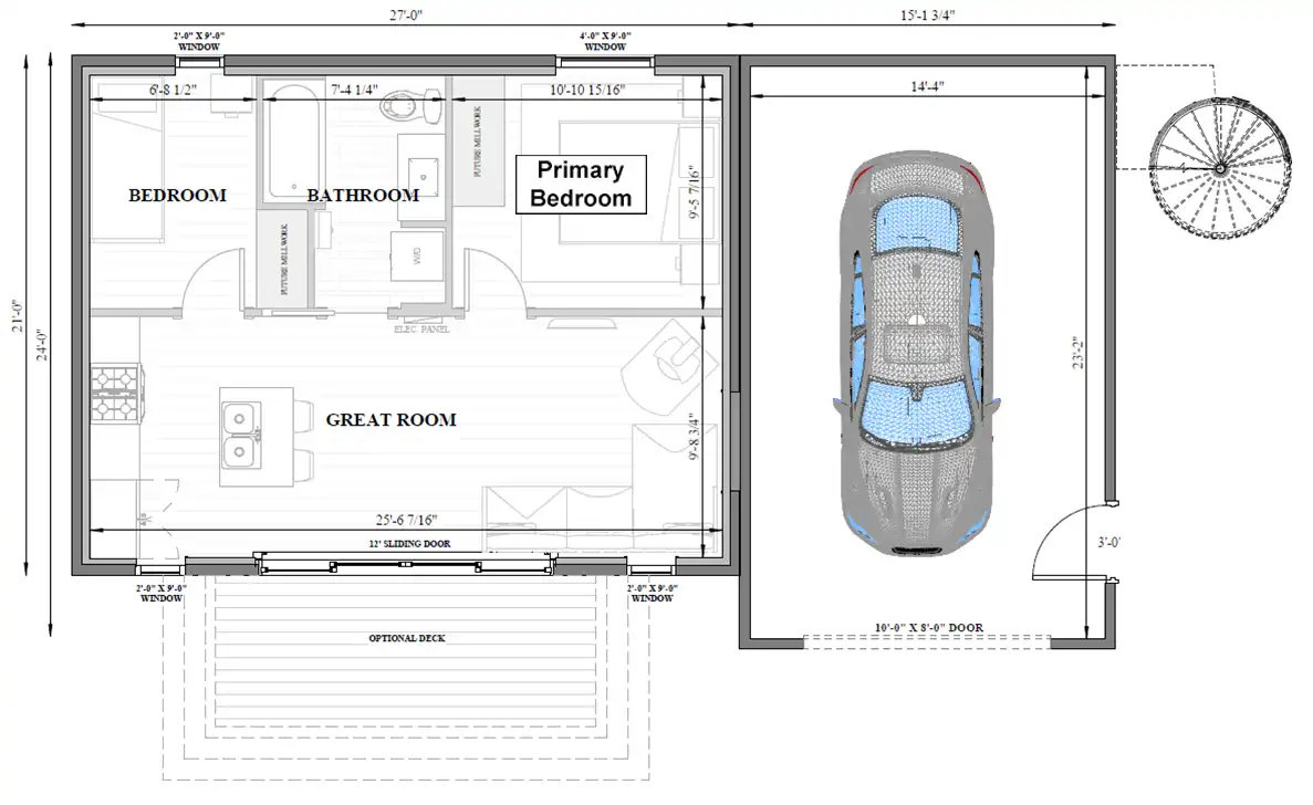 The Stanford + Garage + Bonavista Right One Bedroom Floorplan