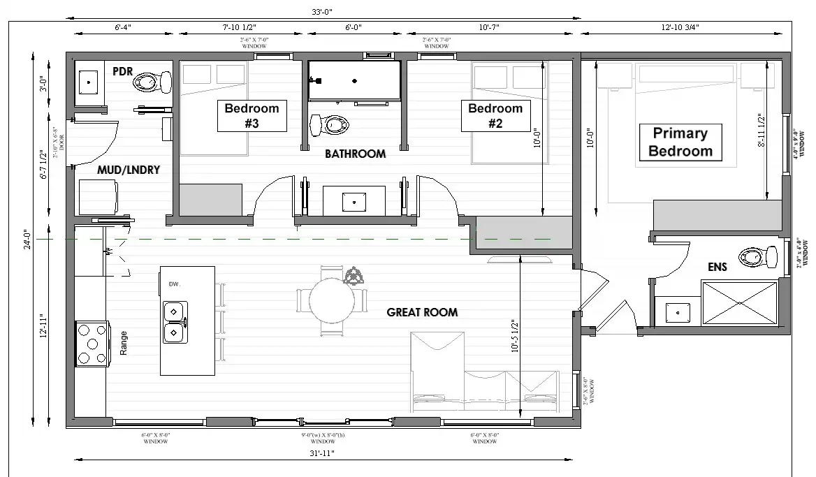 Stanford with garage floorplan