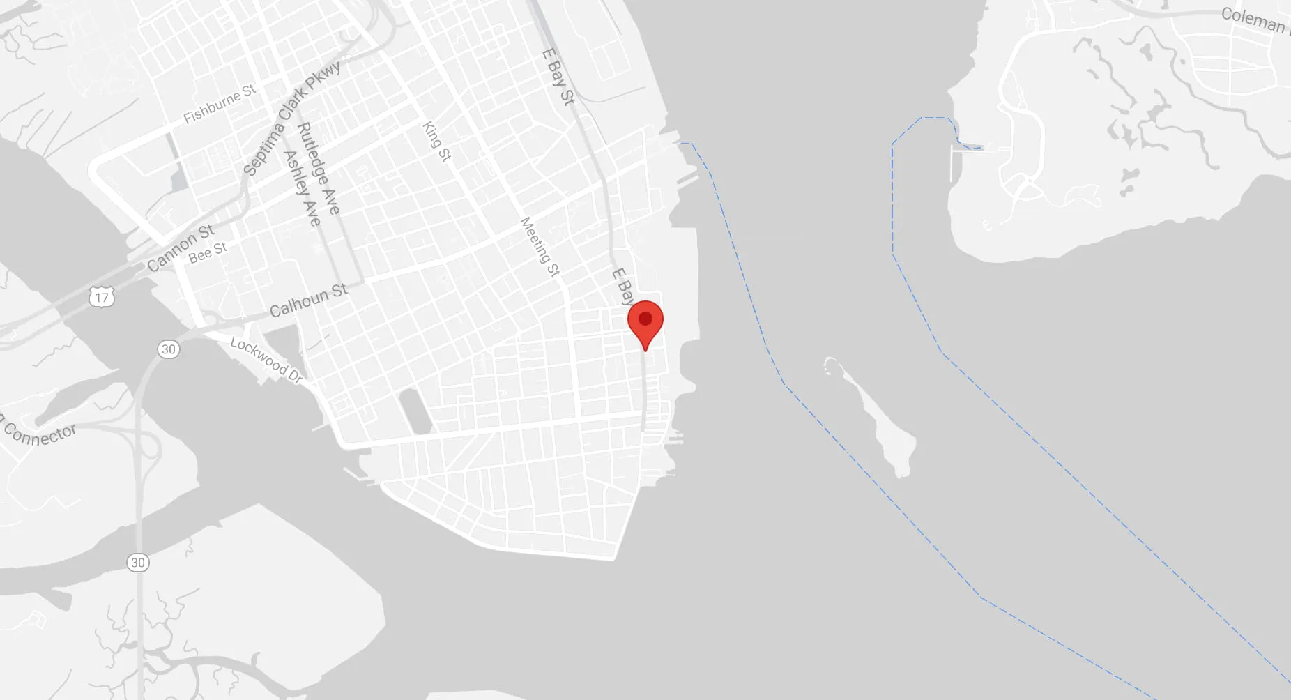 Map showing the location of the hotel