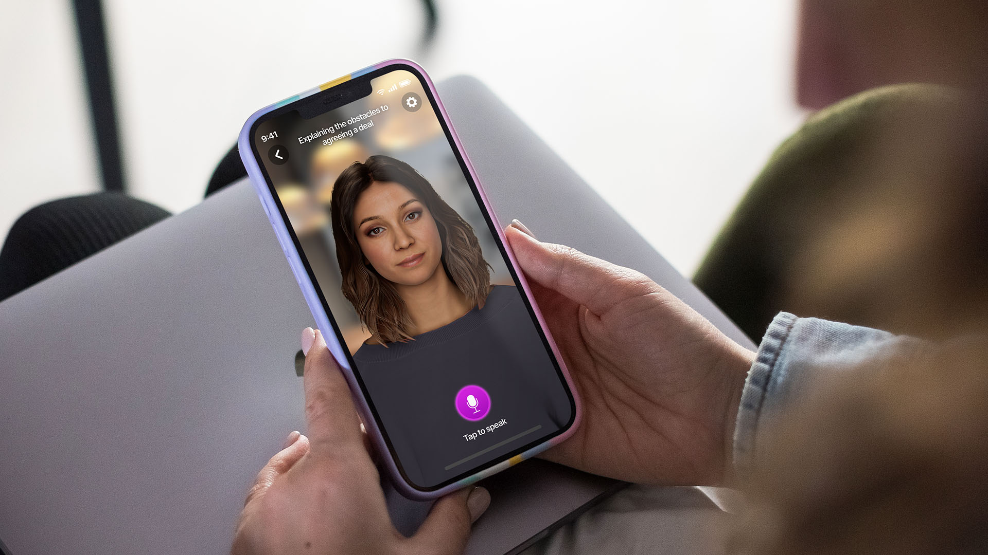 Dana, Pearson's UneeQ digital human AI language tutor