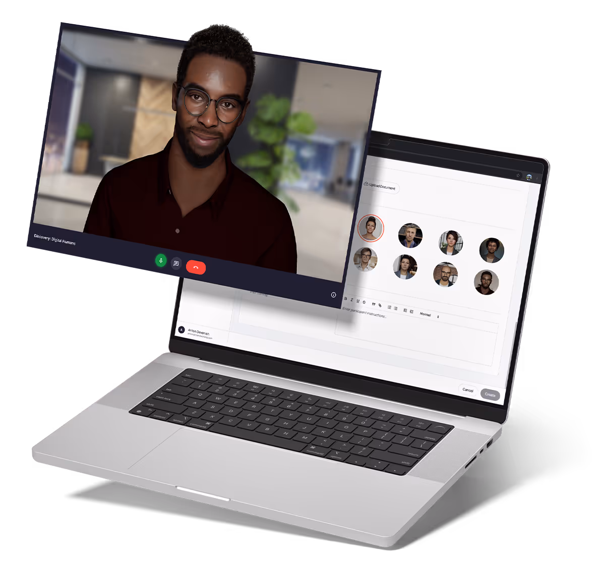 UneeQ ITP shown on a MacBook