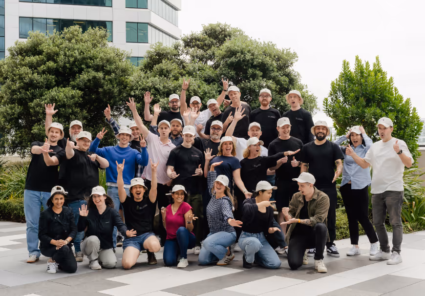 A team photo of UneeQ — the leading digital human and immersive learning company — taken in 2026.