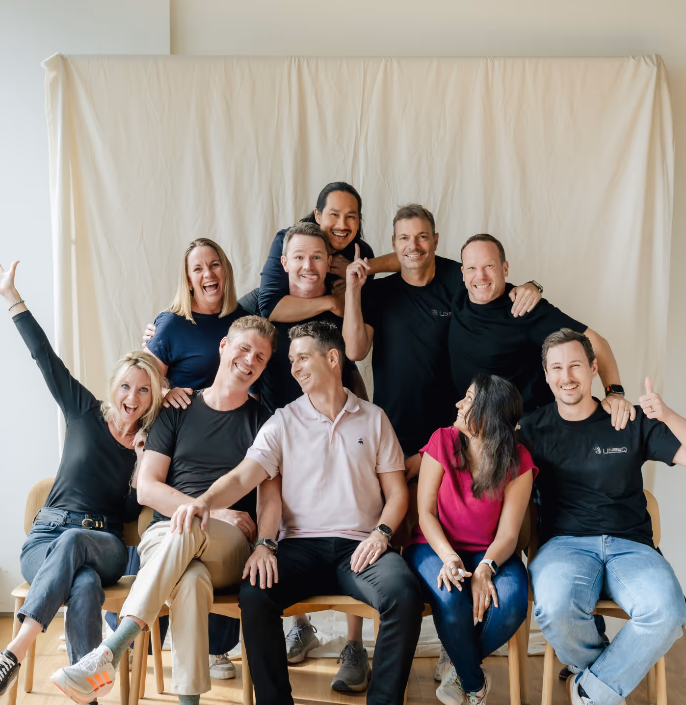 The UneeQ leadership team photo — leaders in digital human and immersive training technology.