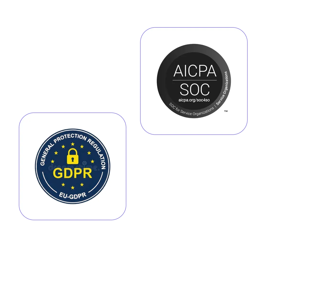 SOC2 and GDPR icons