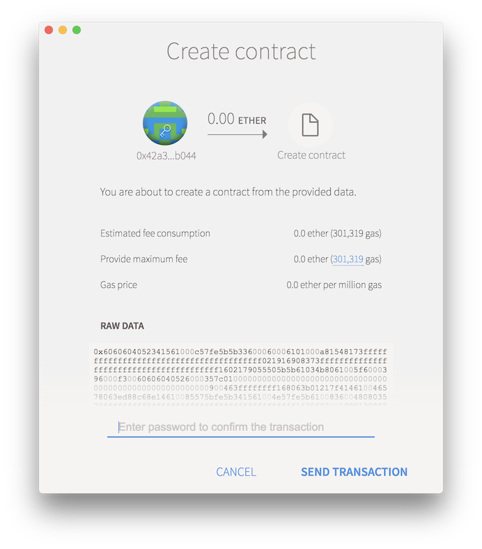 Confirm smart contract deployment