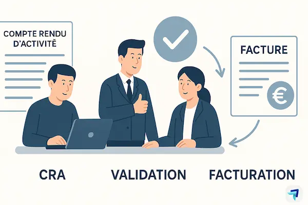 Cycle de validation d'un CRA en régie