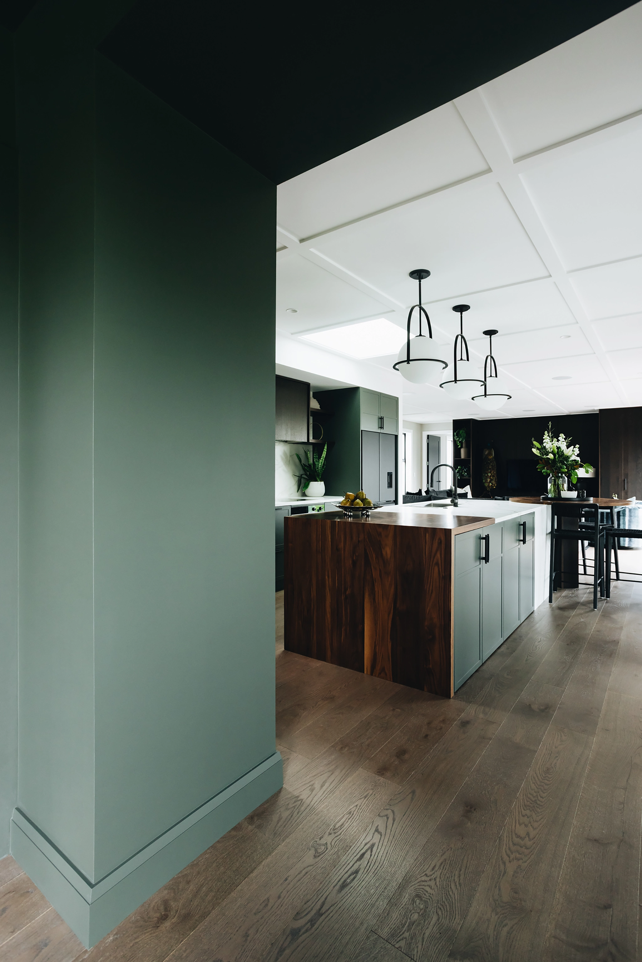 Architect-designed home with rich wooden flooring