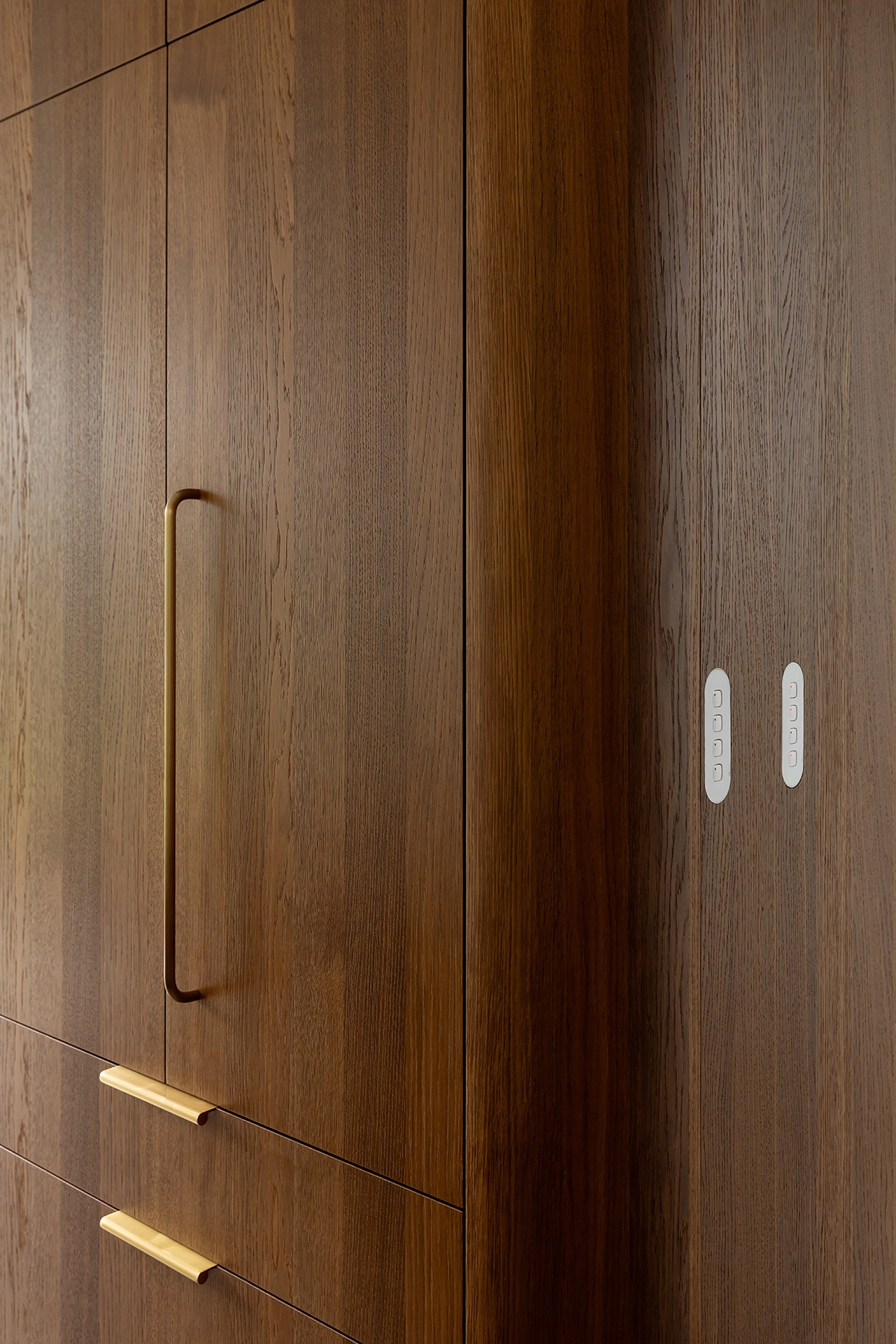 Timber joinery with hidden light switches