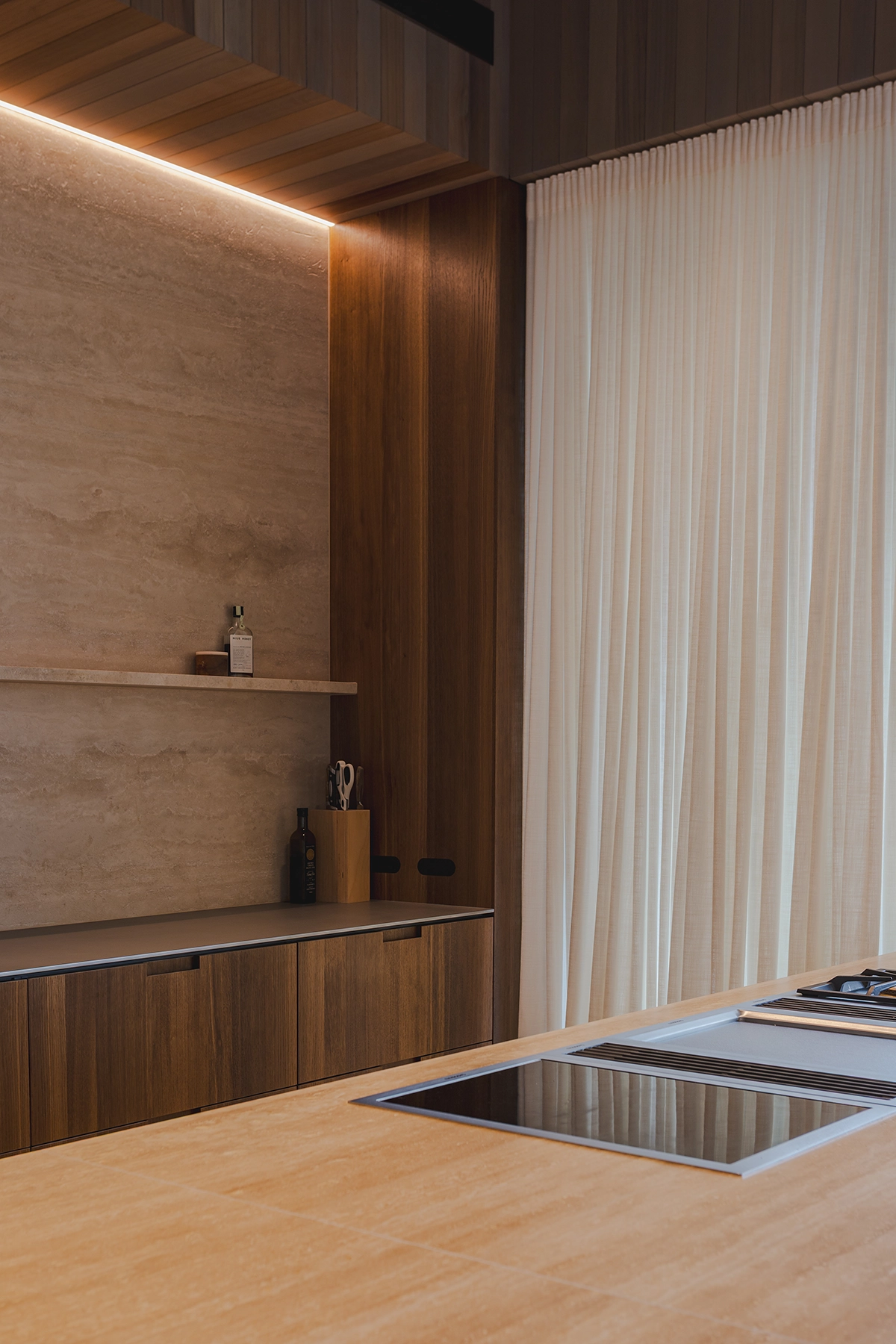 Smoked oak veneer cabinets