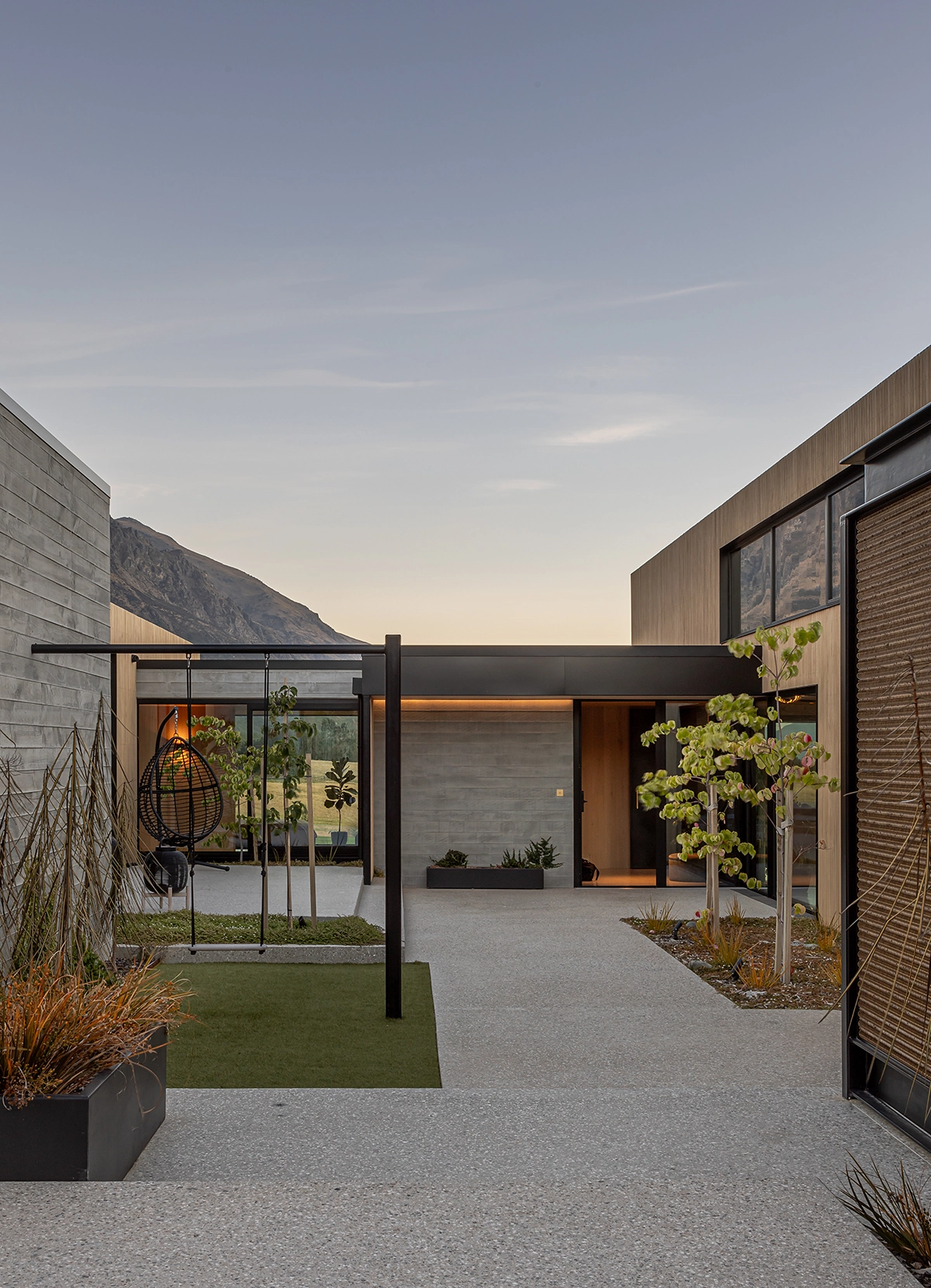 Luxury Queenstown home with timber interiers