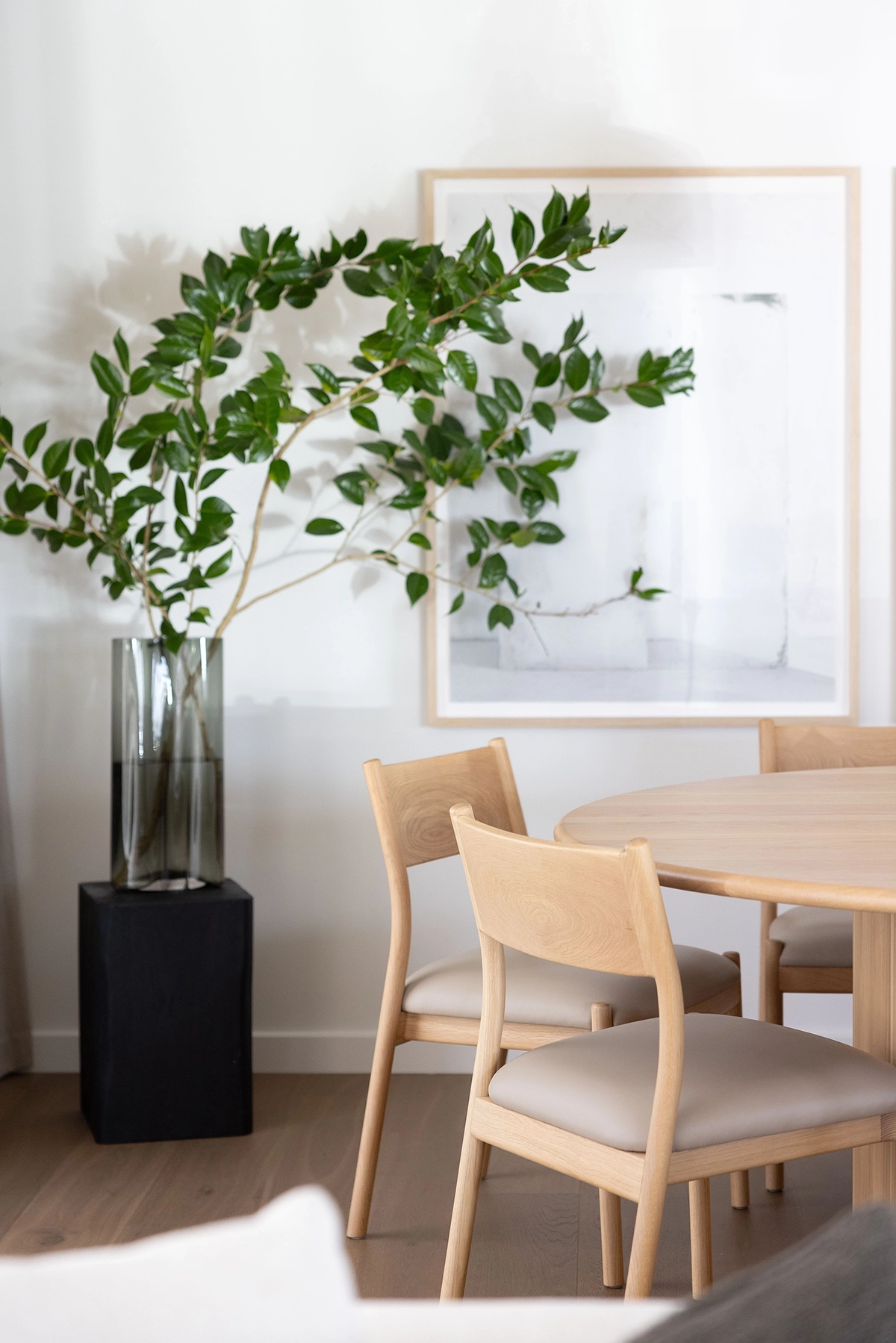 Pure Homes dining area with timber flooring