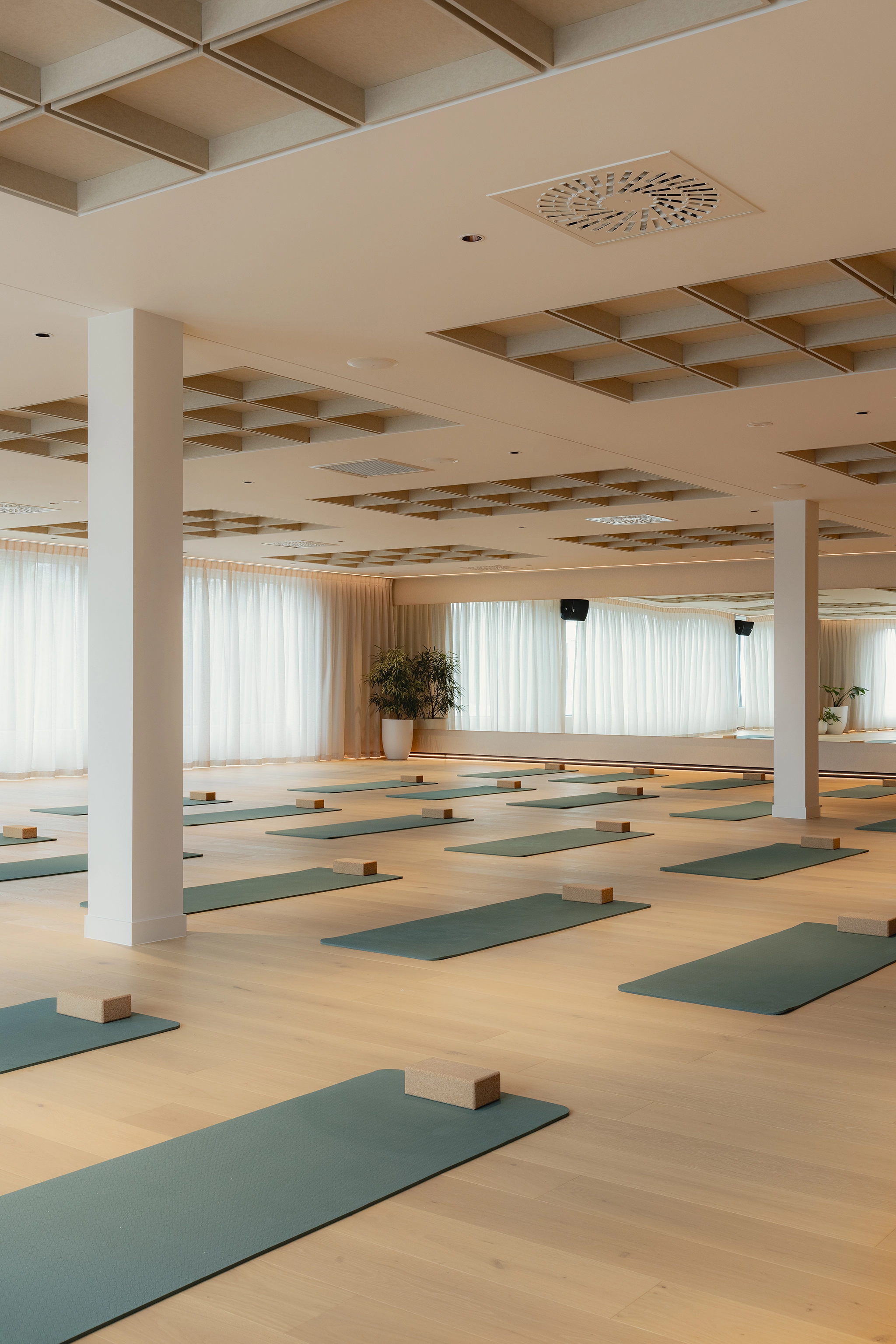 Engineered timber flooring in Les Mills Mind Body Studio