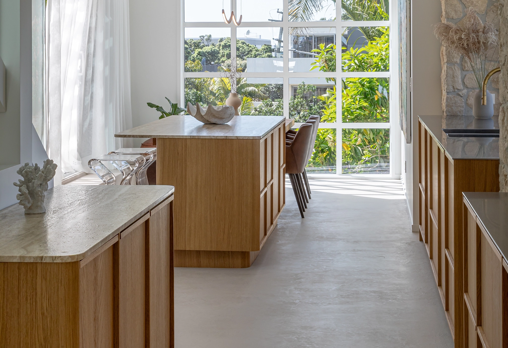Kitchen featuring timber veneer and European oak details