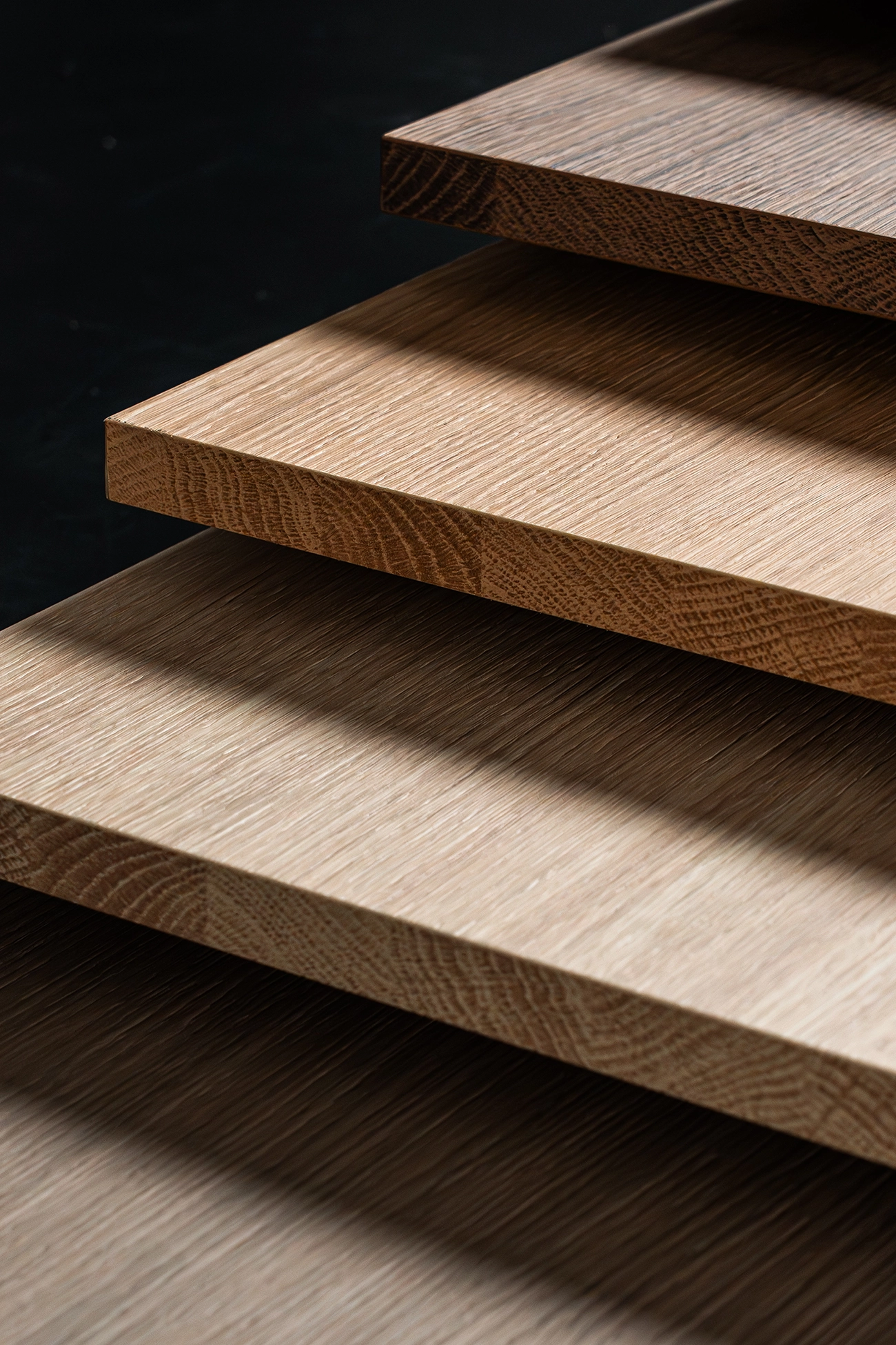 wood laminate panels with end grain edging