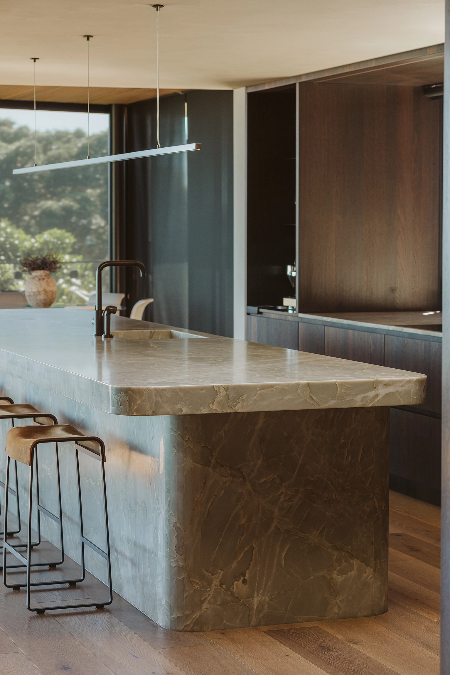 Architectural kitchen in smoked oak timber finish