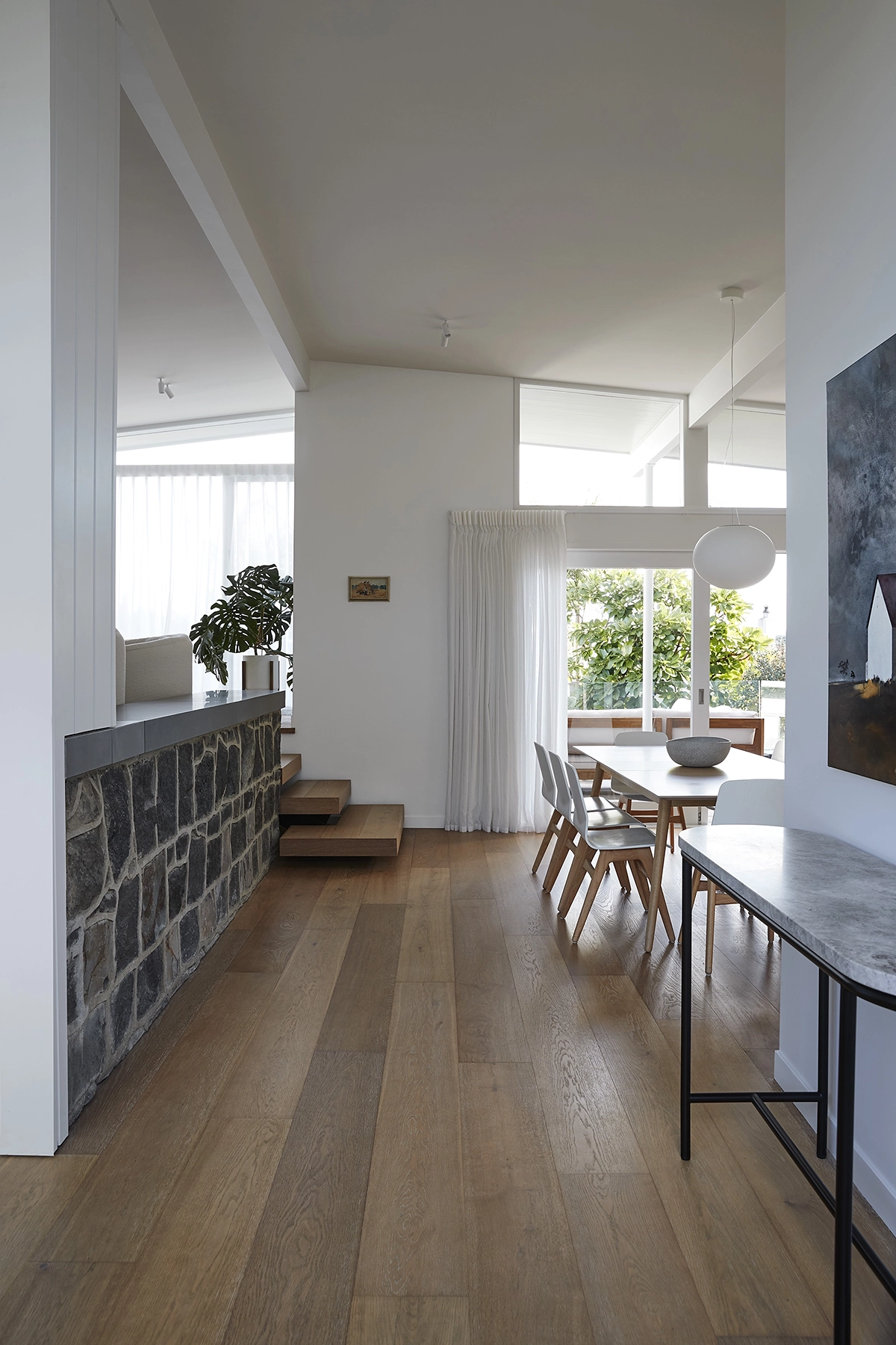 Natural timber floor with tonal variation