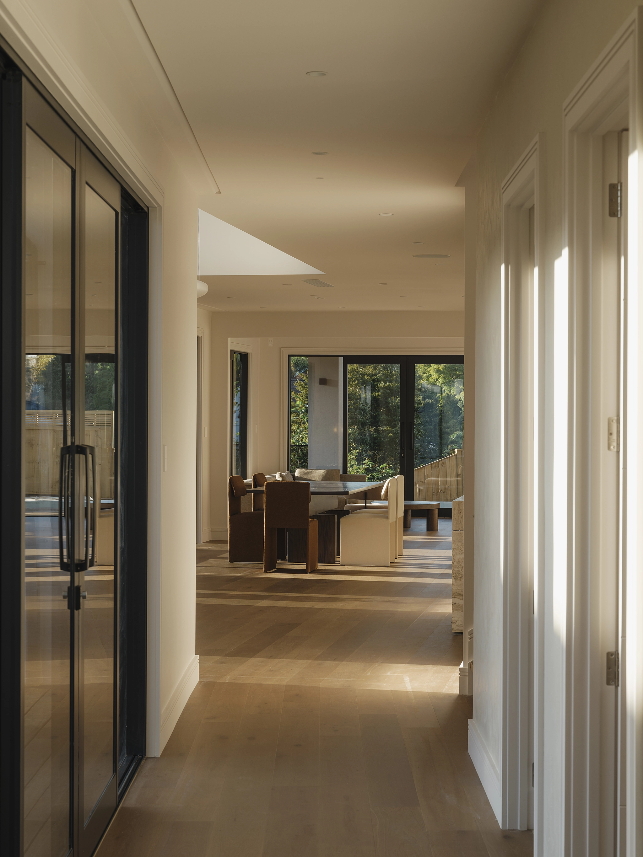 Timber flooring NZ and natural materials in a modern Auckland family home, Codrington Residence
