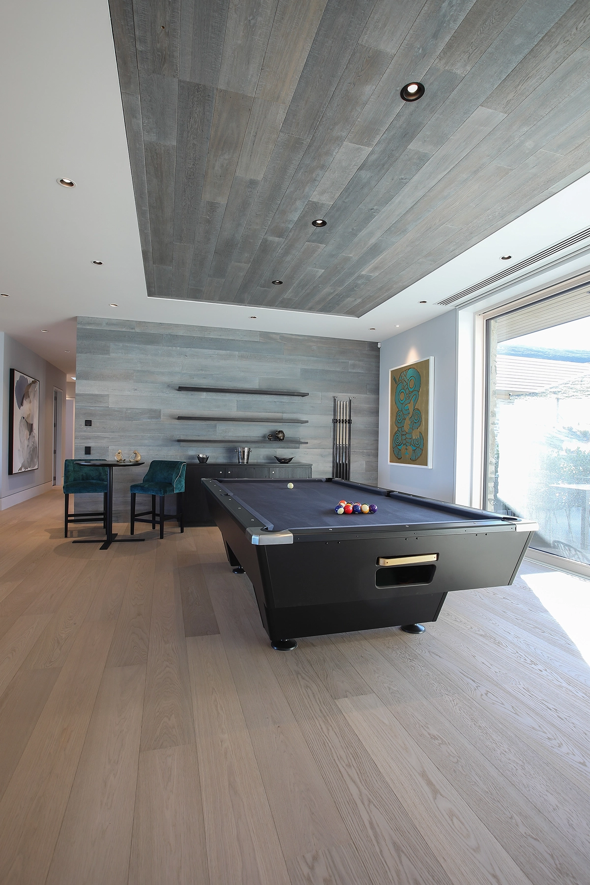 Sue Nauman Design custom timber interior finishes creating warmth in a luxury Queenstown villa