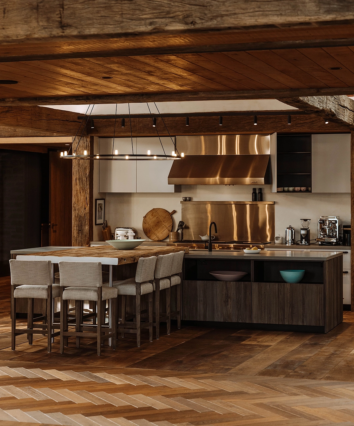 Wide plank timber flooring NZ in luxury Queenstown home