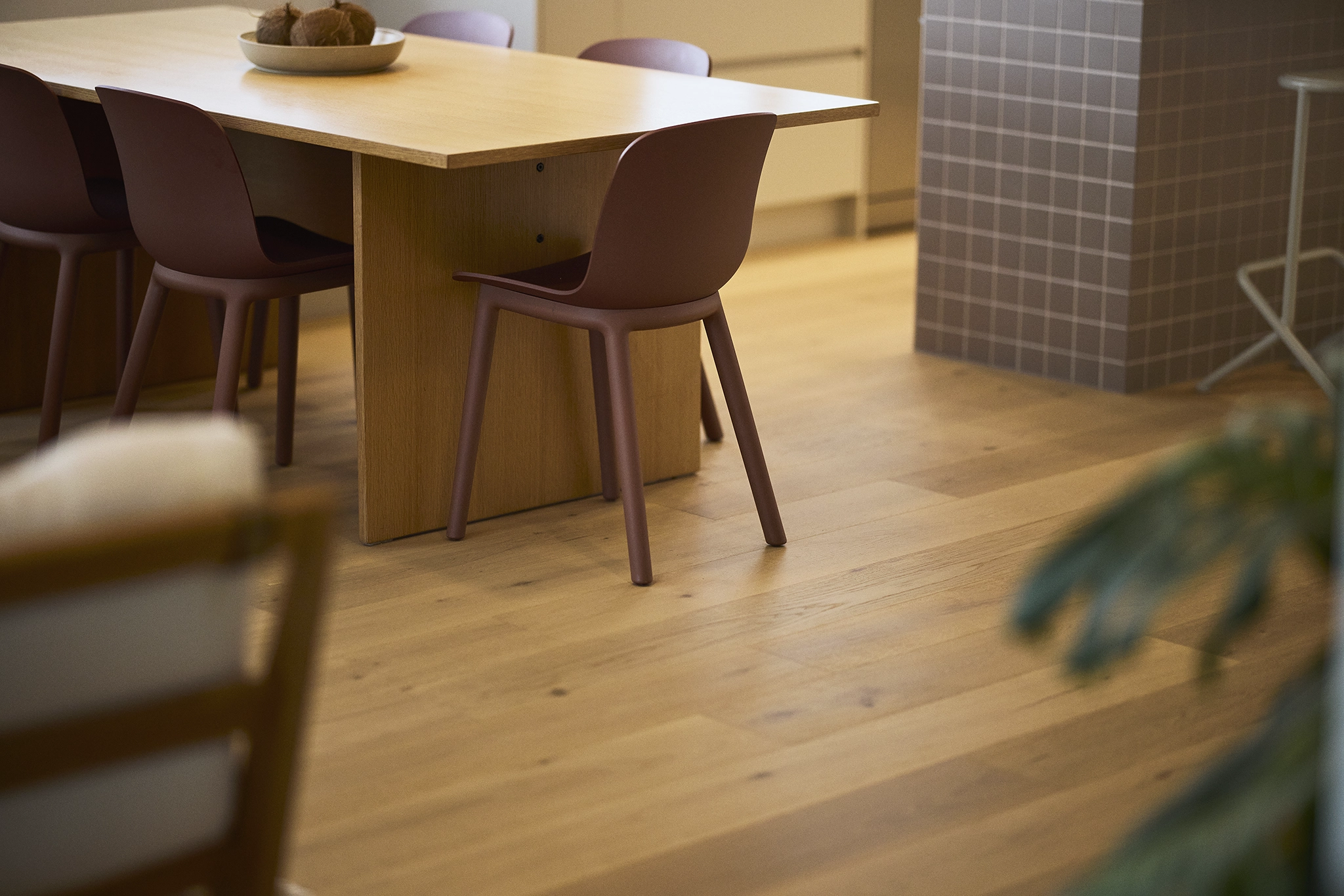 Rowson Kitchens joinery over warm Kova plank timber flooring NZ, Rawhiti Residence, New Plymouth