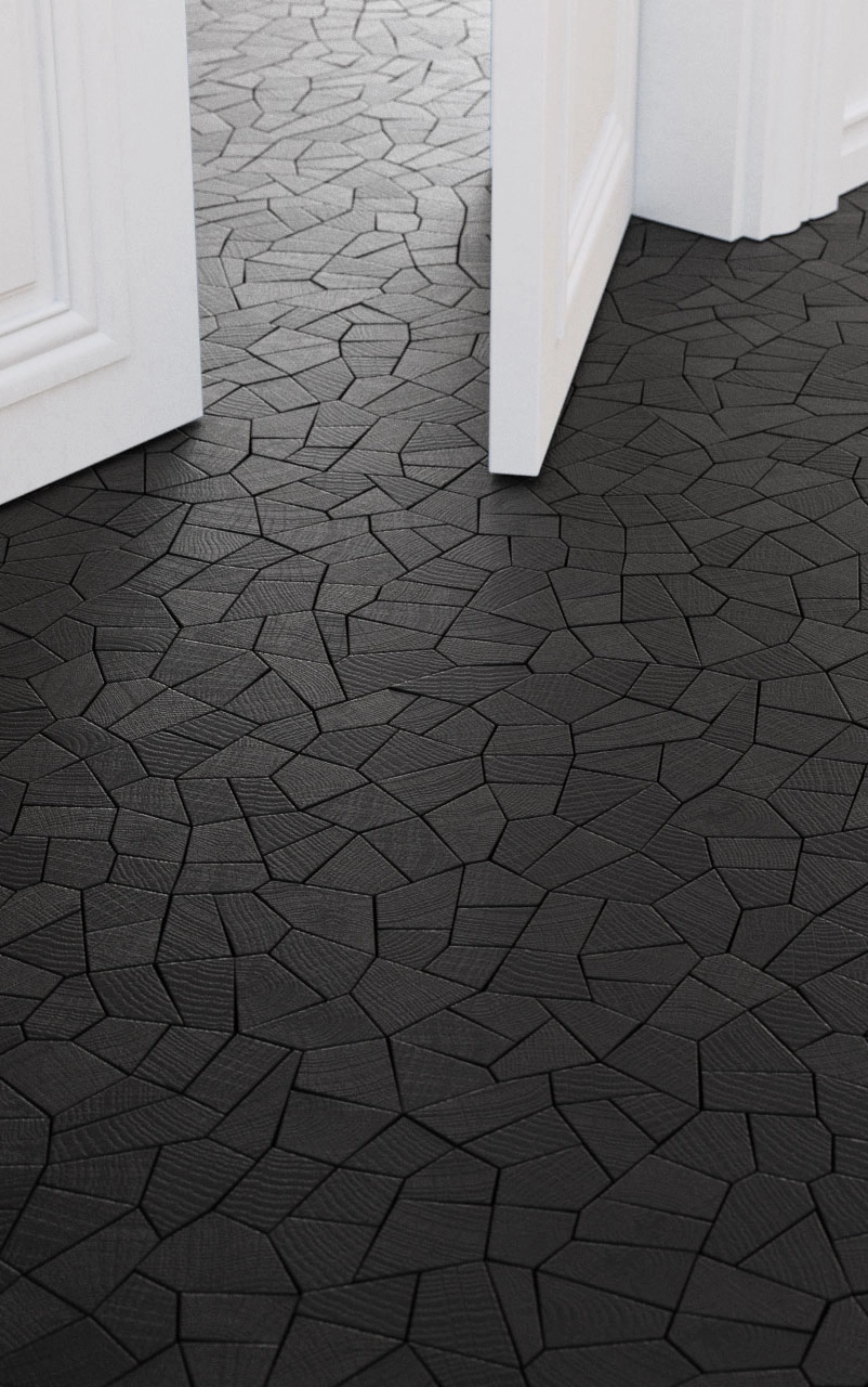 engrain timber flooring in mosaic pattern