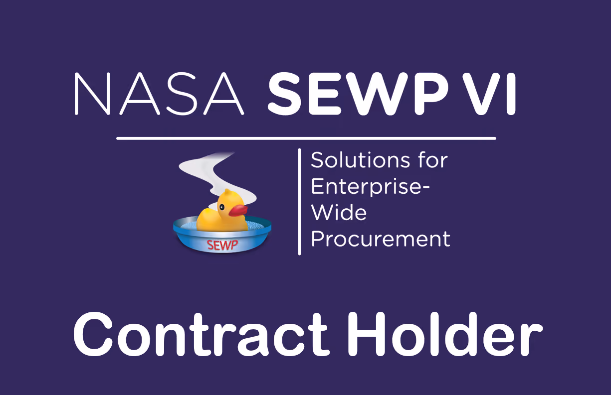 NASA SEWP VI Contract Holder Badge featuring a Rubber Ducky