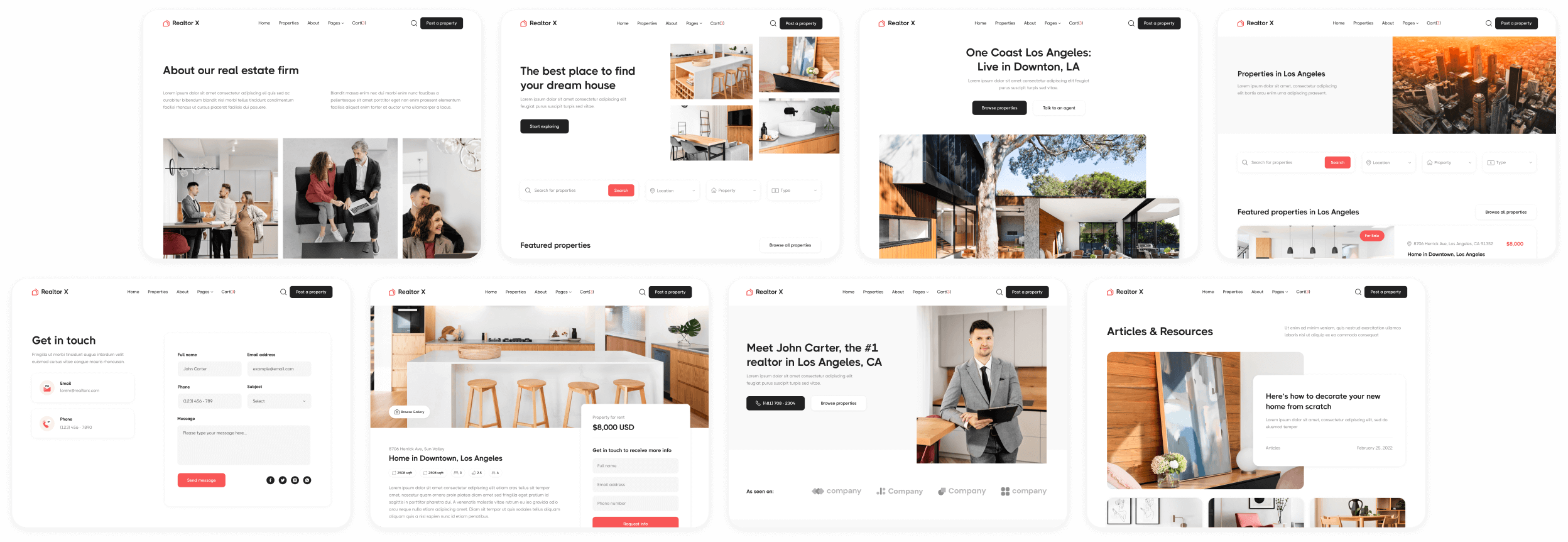 Buy Template - Realtor X Webflow Template