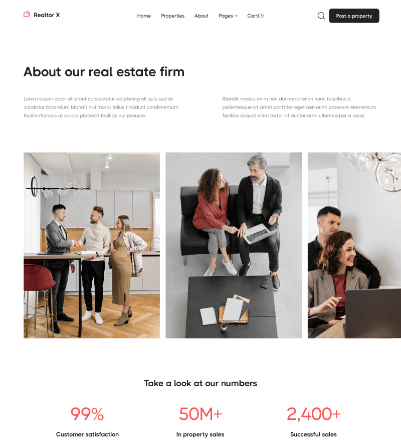 About - Realtor X Webflow Template