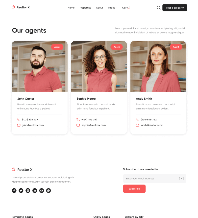 Agents - Realtor X Webflow Template