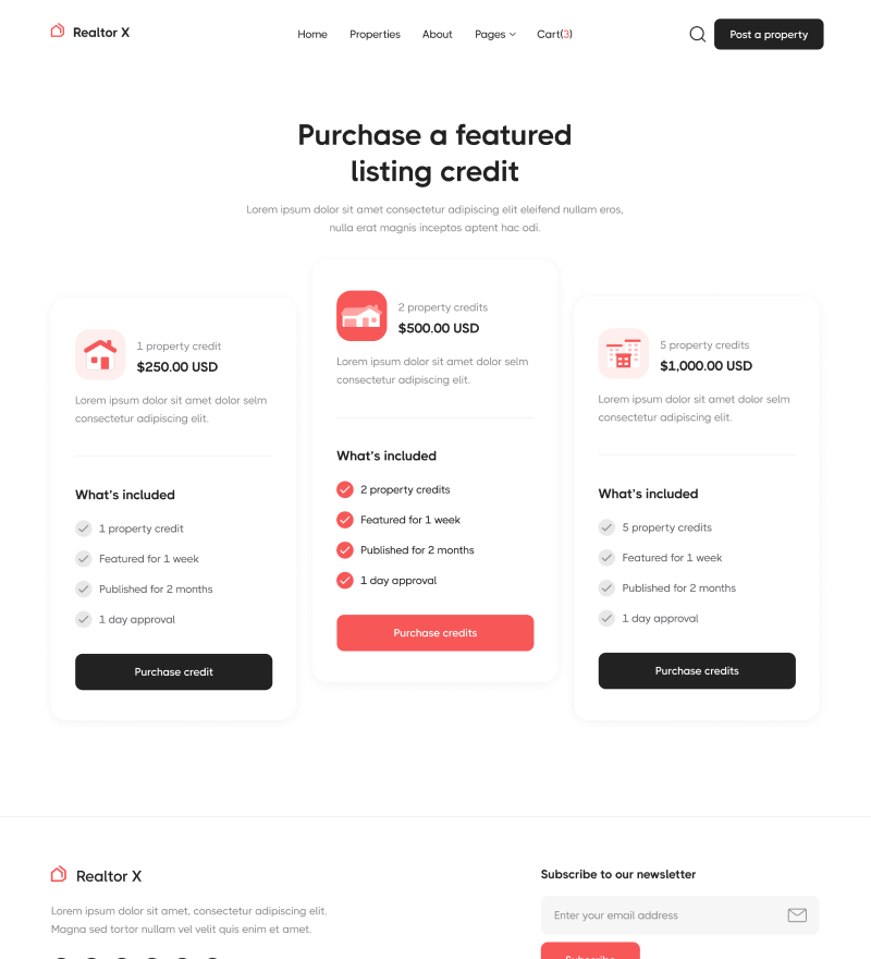 eCommerce - Realtor X Webflow Template