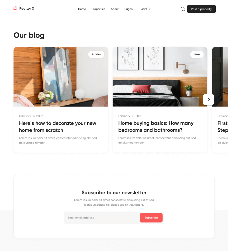 Blog V3 - Realtor X Webflow Template